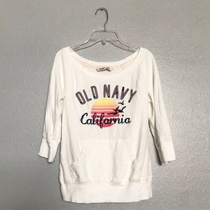 Old Navy Cropped Sleeve Sweater